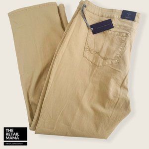 NWT NYDJ Tan Straight Leg Jeans Slim Fit